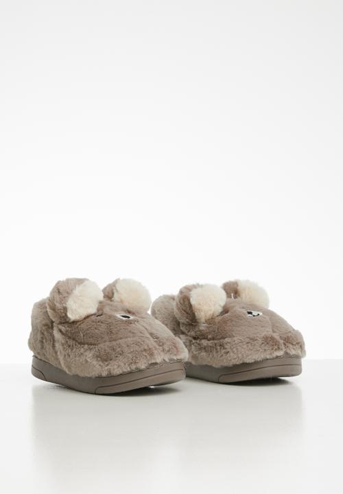 Pop Candy - Bear slipper - grey
