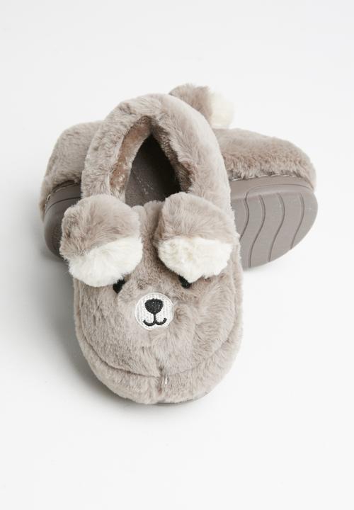 Pop Candy - Bear slipper - grey