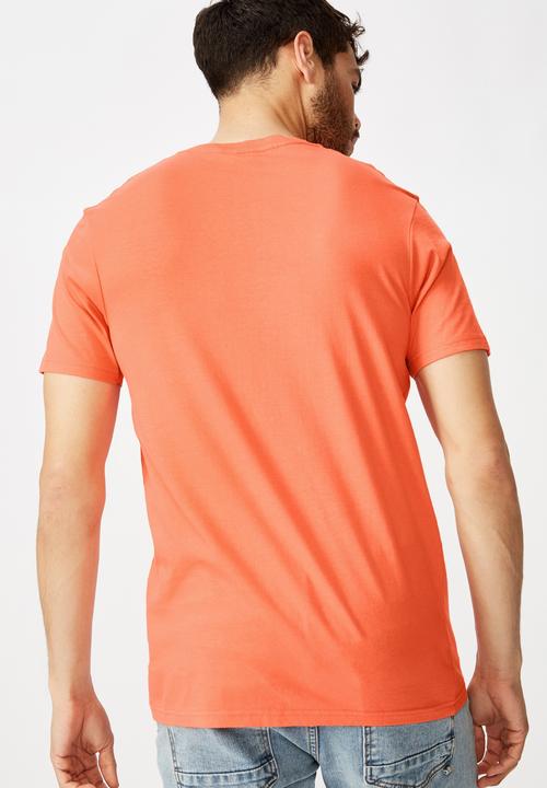 Cotton On - Tbar text short sleeve tee - orange
