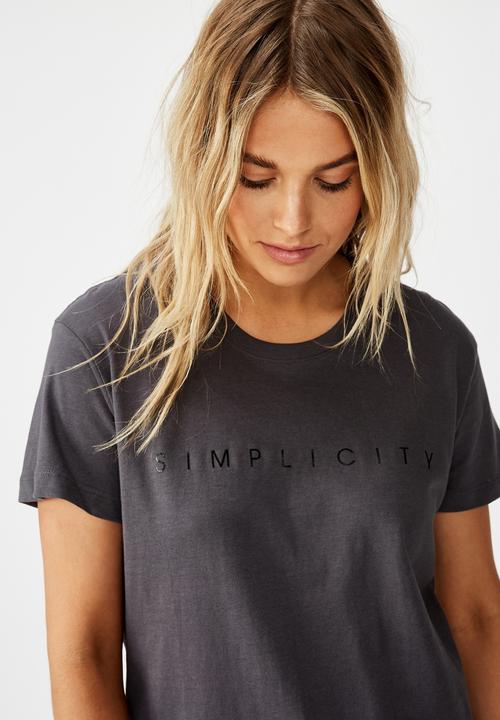 Cotton On - Classic arts T-shirt simplicity - grey