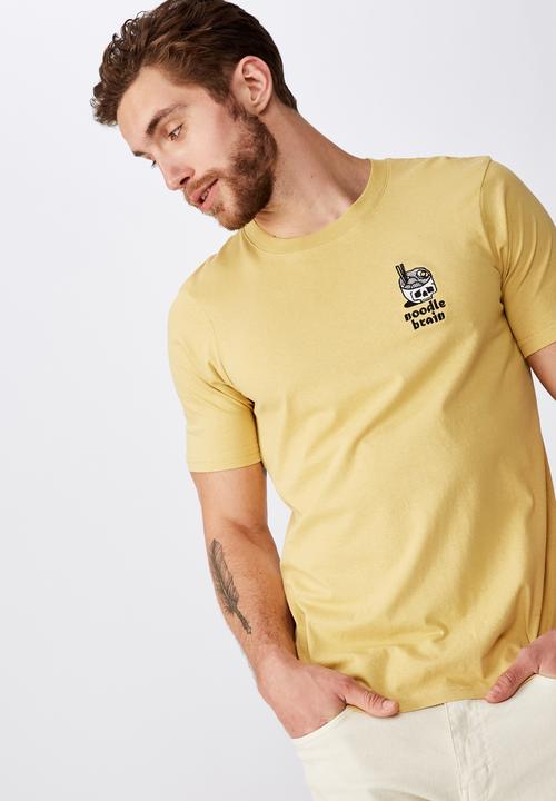 Cotton On - Tbar art short sleeve tee - yellow
