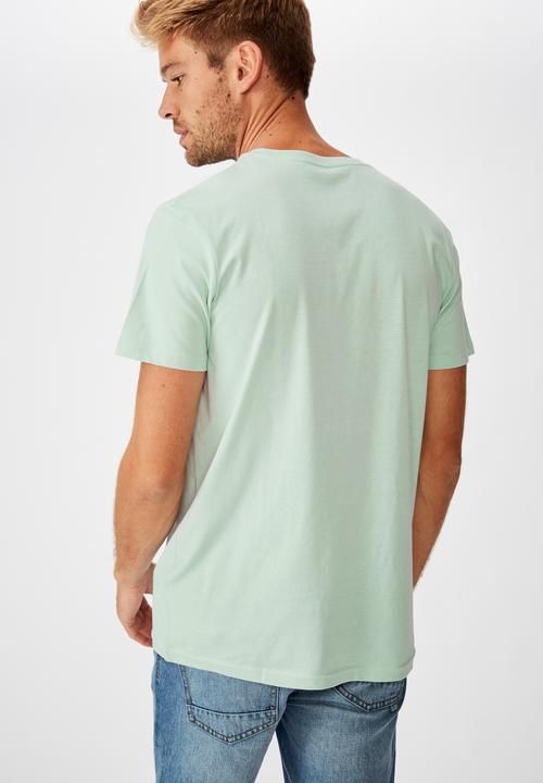 Cotton On - Essential short sleeve v neck tee - blue