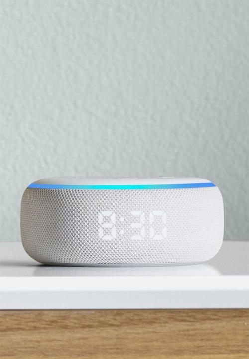 Amazon - Amazon echo dot 3rd gen with clock - sandstone