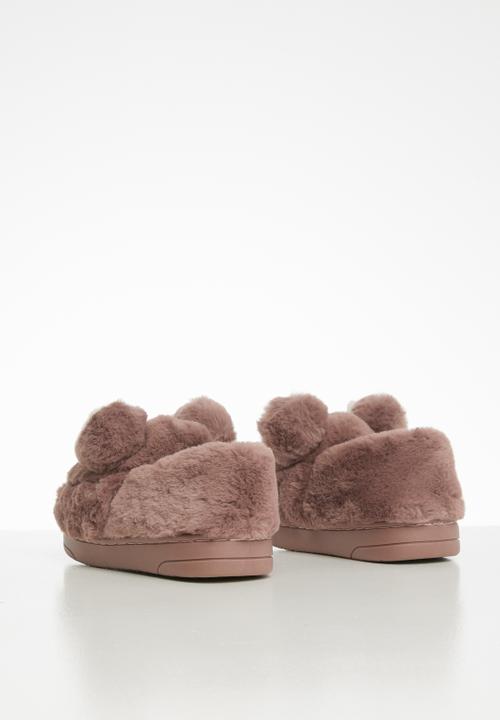 Pop Candy - Bear slipper - dirty pink 