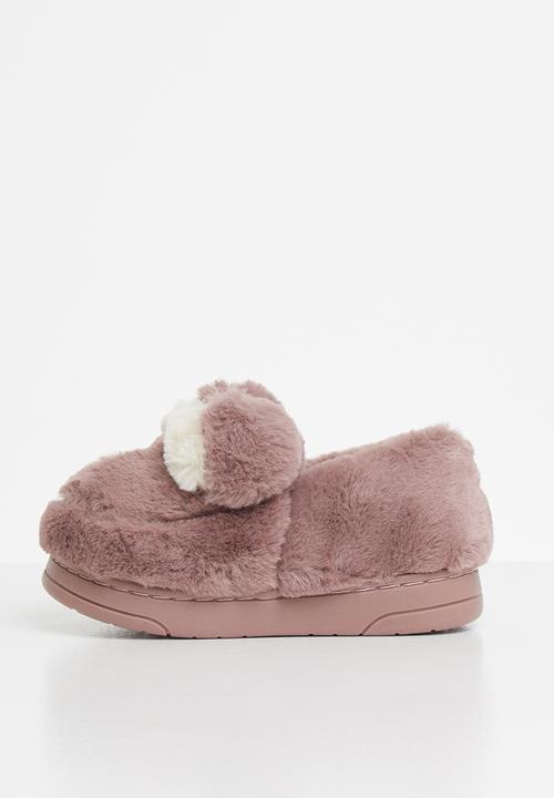 Pop Candy - Bear slipper - dirty pink 