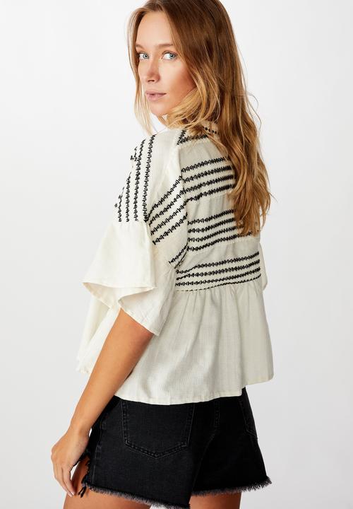 Cotton On - Embellished summer jacket - black & neutral