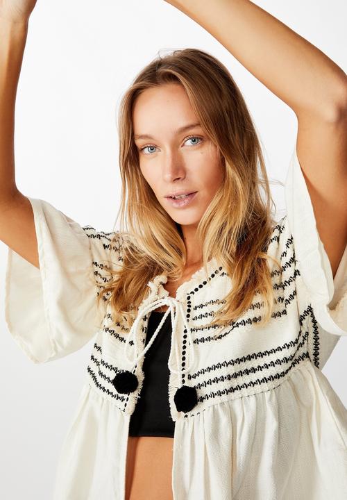 Cotton On - Embellished summer jacket - black & neutral