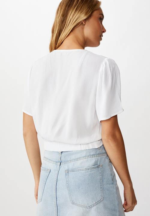 Cotton On - The ultimate rouched front tea blouse - white