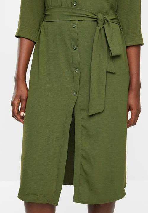 edit - Utility shirt dress - khaki