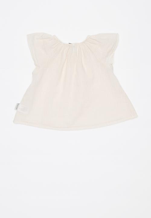 Sticky Fudge - Bella cap sleeve blouse - peach