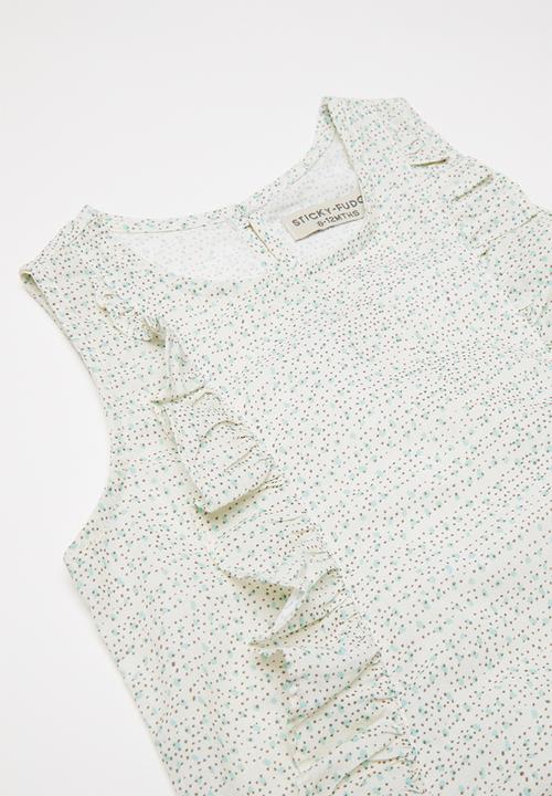 Sticky Fudge - Walk in the park frill romper - multi 