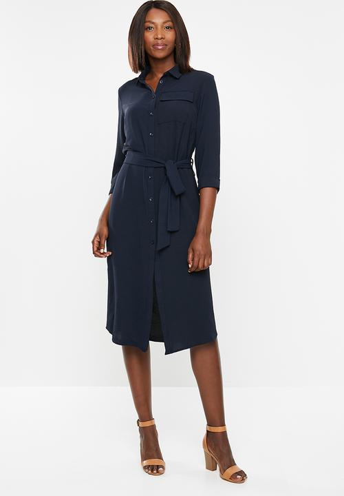 edit - Utility shirt dress - navy
