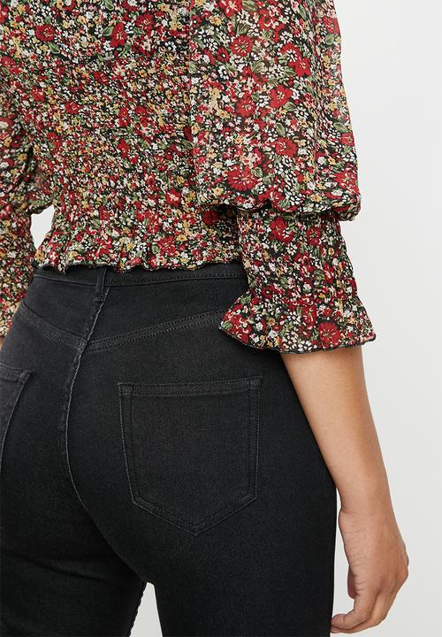 Missguided - Floral milkmaid shirred top - multi