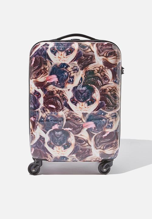 typo small suitcase