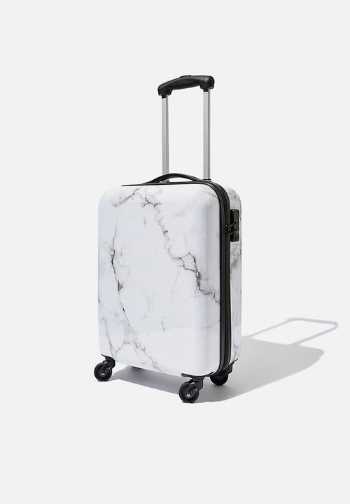 typo small suitcase