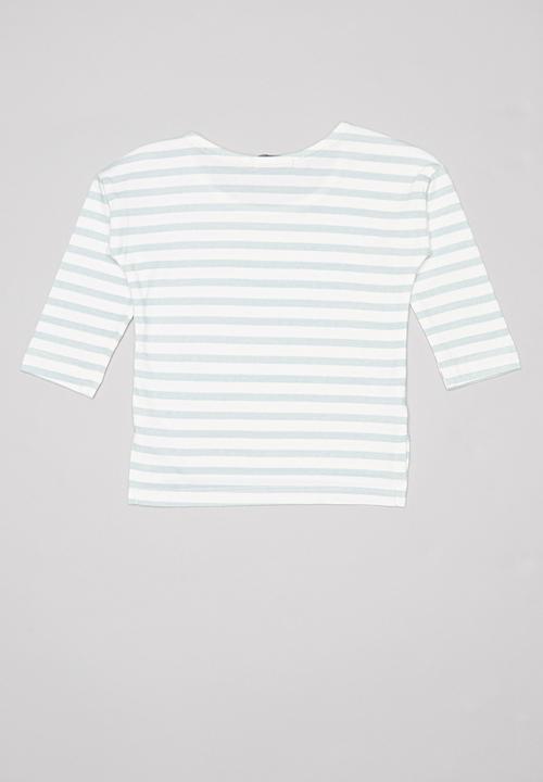 Sticky Fudge - Stripe long sleeve top - blue & white 