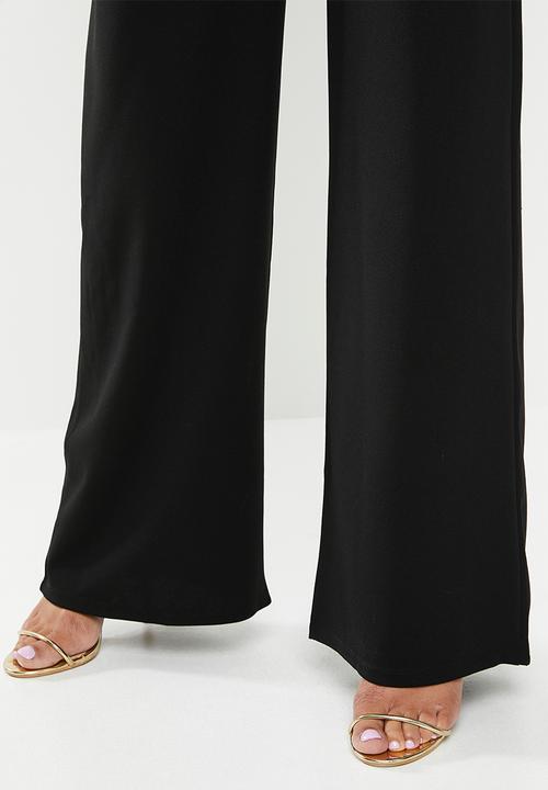 Missguided - Bandeau diamante buckle jumpsuit - black