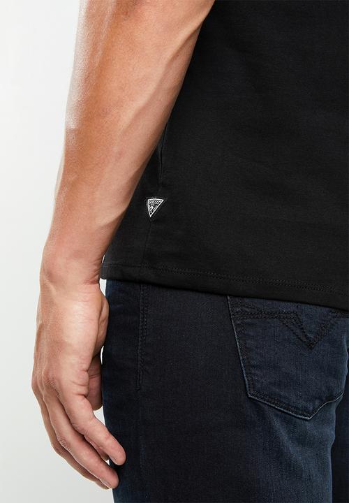 GUESS - Punk rock logo crew neck tee - black
