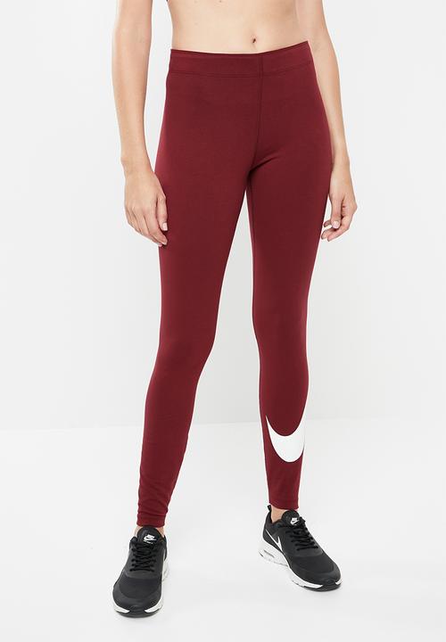 red and white nike leggings