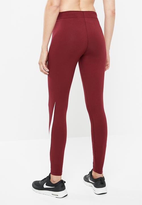 Nike - Nike sportswear legasee legging swoosh - red & white
