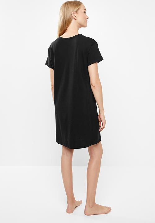 Superbalist - Sleep tee dress - black 