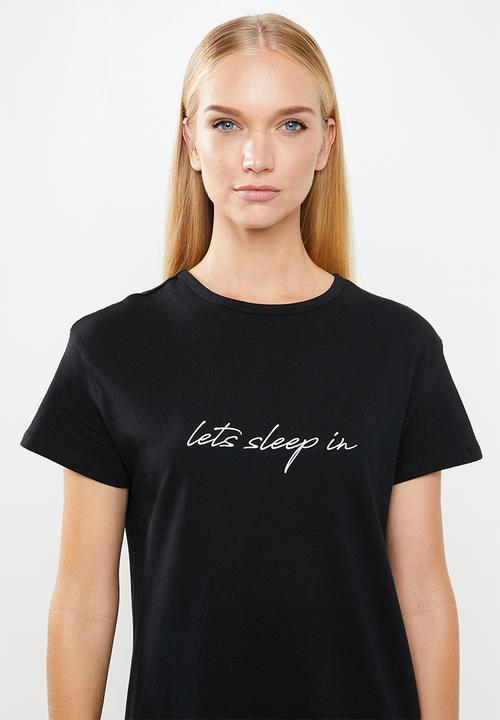 Superbalist - Sleep tee dress - black 