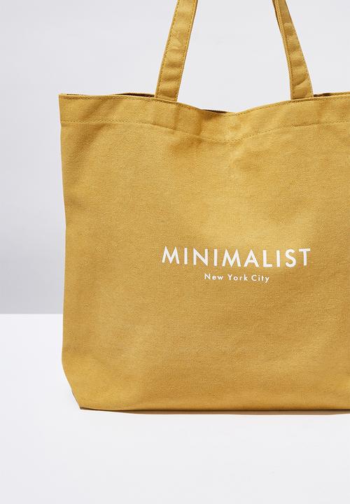 Rubi - Minimalist washed tote - mustard