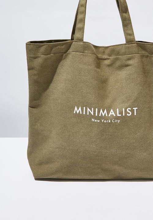Cotton On - Minimalist washed tote - khaki