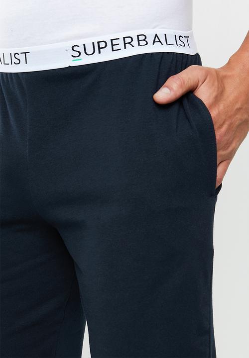 Superbalist - Knit slim fit lounge shorts - navy