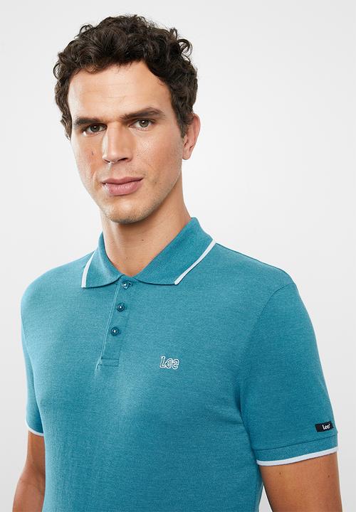 Lee  - Icon melange polo - turquoise