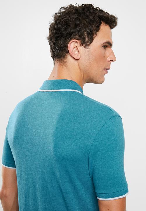 Lee  - Icon melange polo - turquoise