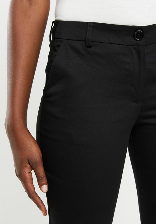 edit - Slim leg suit pants - black
