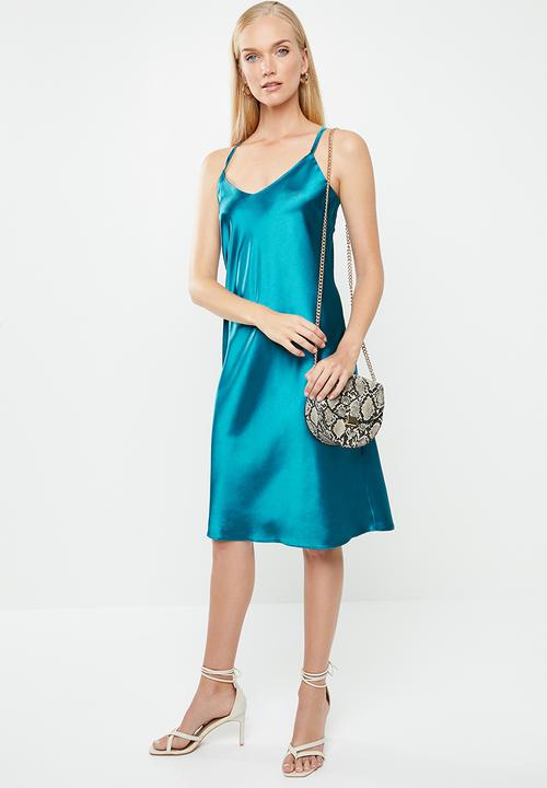 dailyfriday - Satin slip dress - blue