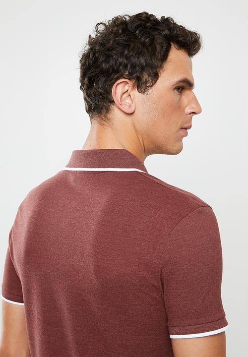 Lee  - Icon melange polo - burgundy