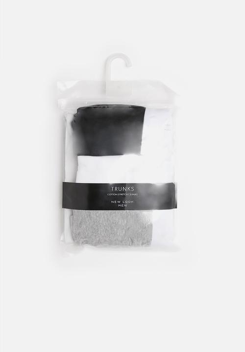 New Look - 3 Pack plain mono trunks - multi