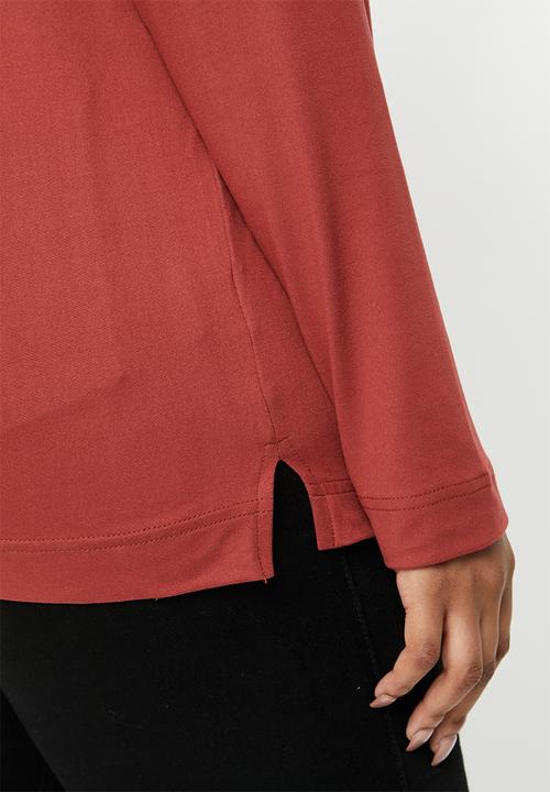 edit Plus - Crew neck long sleeve tee - rust