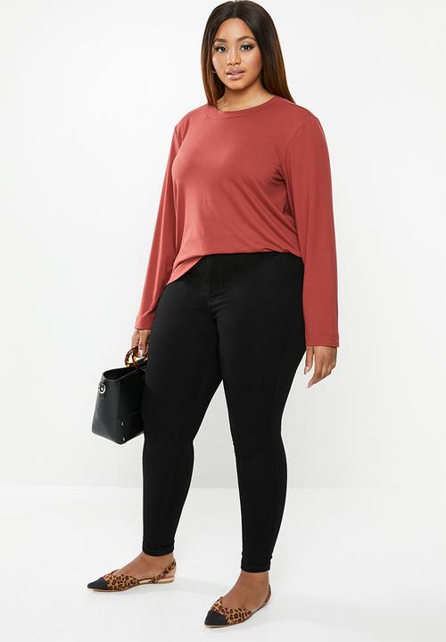 edit Plus - Crew neck long sleeve tee - rust