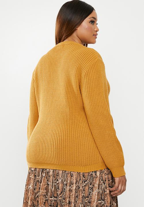 edit Plus - Stitch detail crew - yellow
