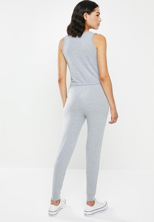 Missguided - Sleeveless jersey jumpsuit - grey
