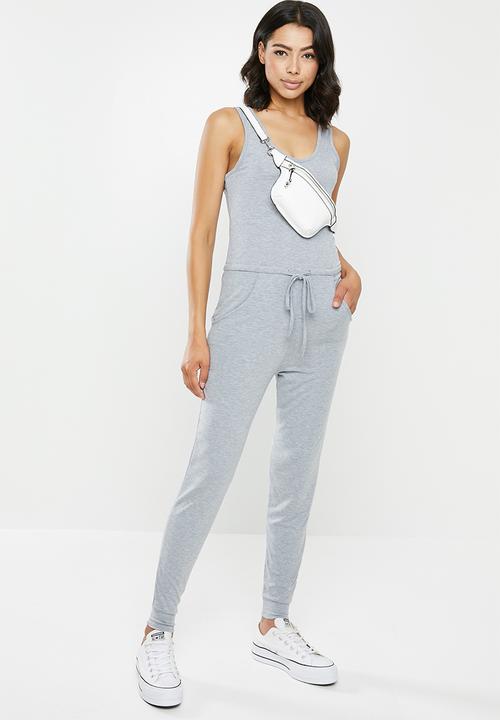 Missguided - Sleeveless jersey jumpsuit - grey