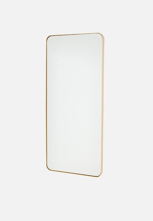 Sixth Floor - Rectangular mirror - gold frame