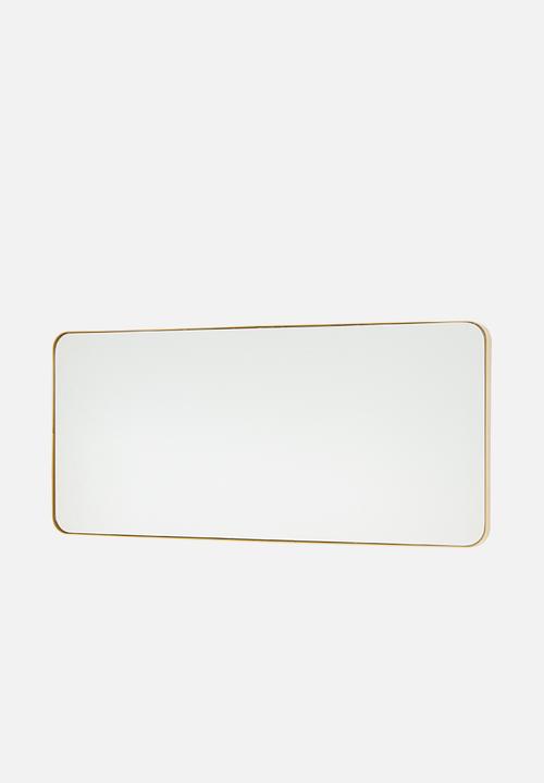 Sixth Floor - Rectangular mirror - gold frame