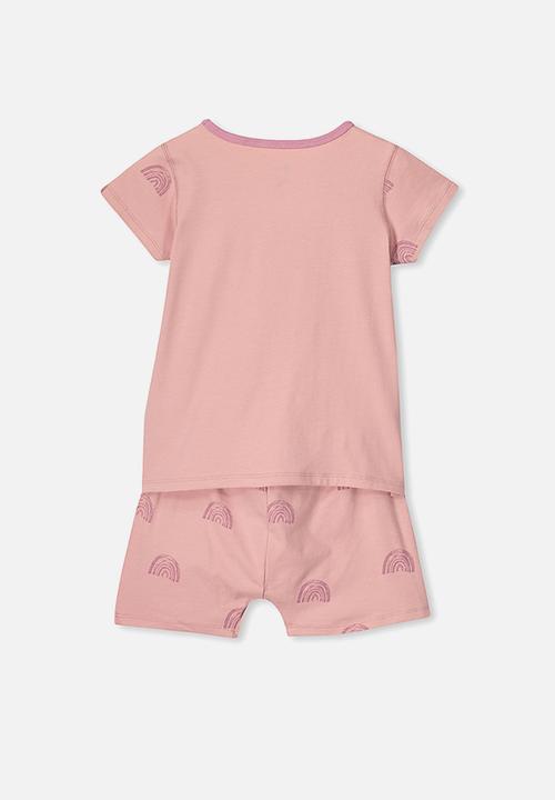 Cotton On - Harpa short sleeve pj set - pink