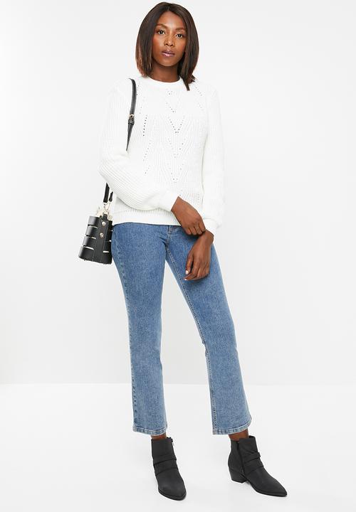 edit - Stitch detail jersey - milk