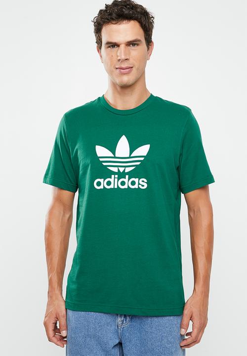 adidas green white t shirt