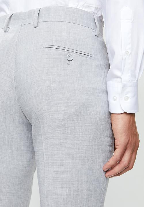 POLO - Mens classic custom fit formal trouser - grey 