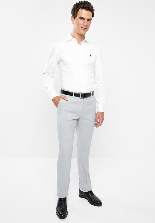 POLO - Mens classic custom fit formal trouser - grey 