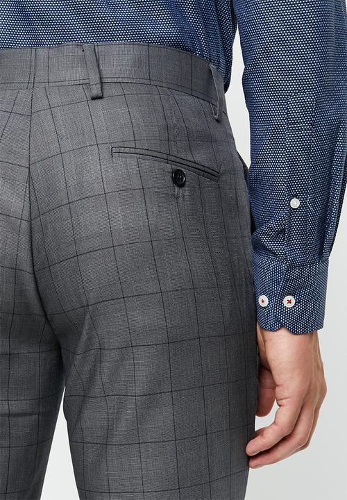 POLO - Mens classic custom fit formal trouser - grey