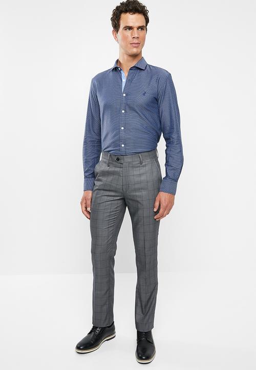 POLO - Mens classic custom fit formal trouser - grey