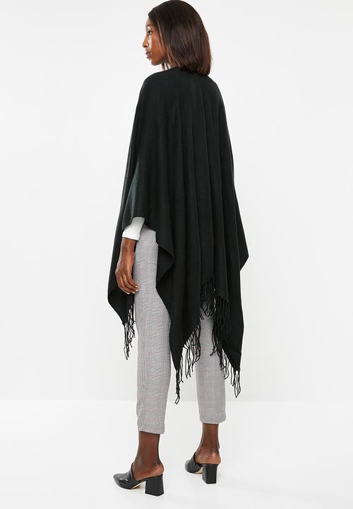 edit - Buttercup poncho - black